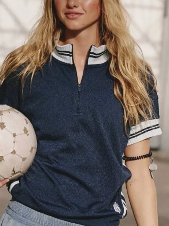 FP Movement by Free People Tops - Free People Movement Women's All Or Nothing Tee In Navy Combo - Size Small NWT